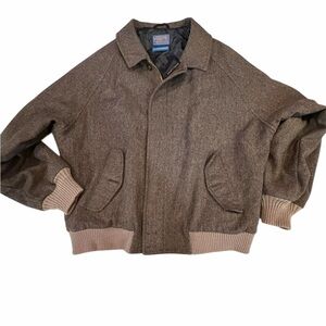 Pendleton Brown Wool Bomber Jacket